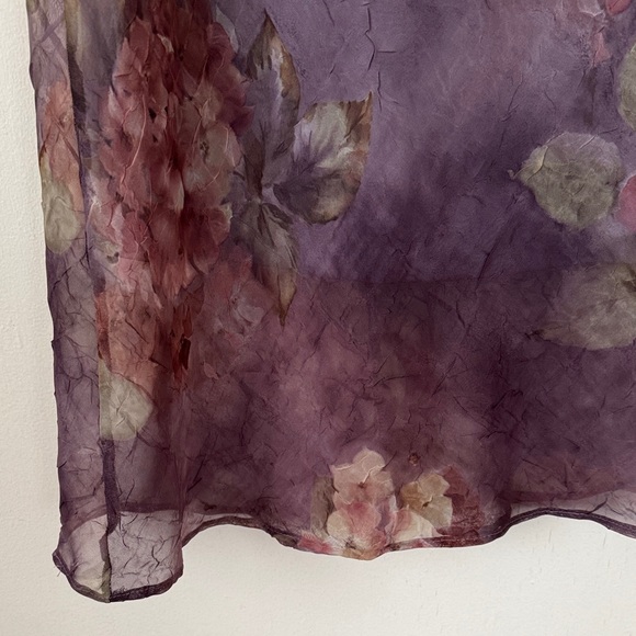 Breaking’ Loose Lilac Floral Chiffon Sleeveless Midi Dress. Size 11/12 - Picture 4 of 12